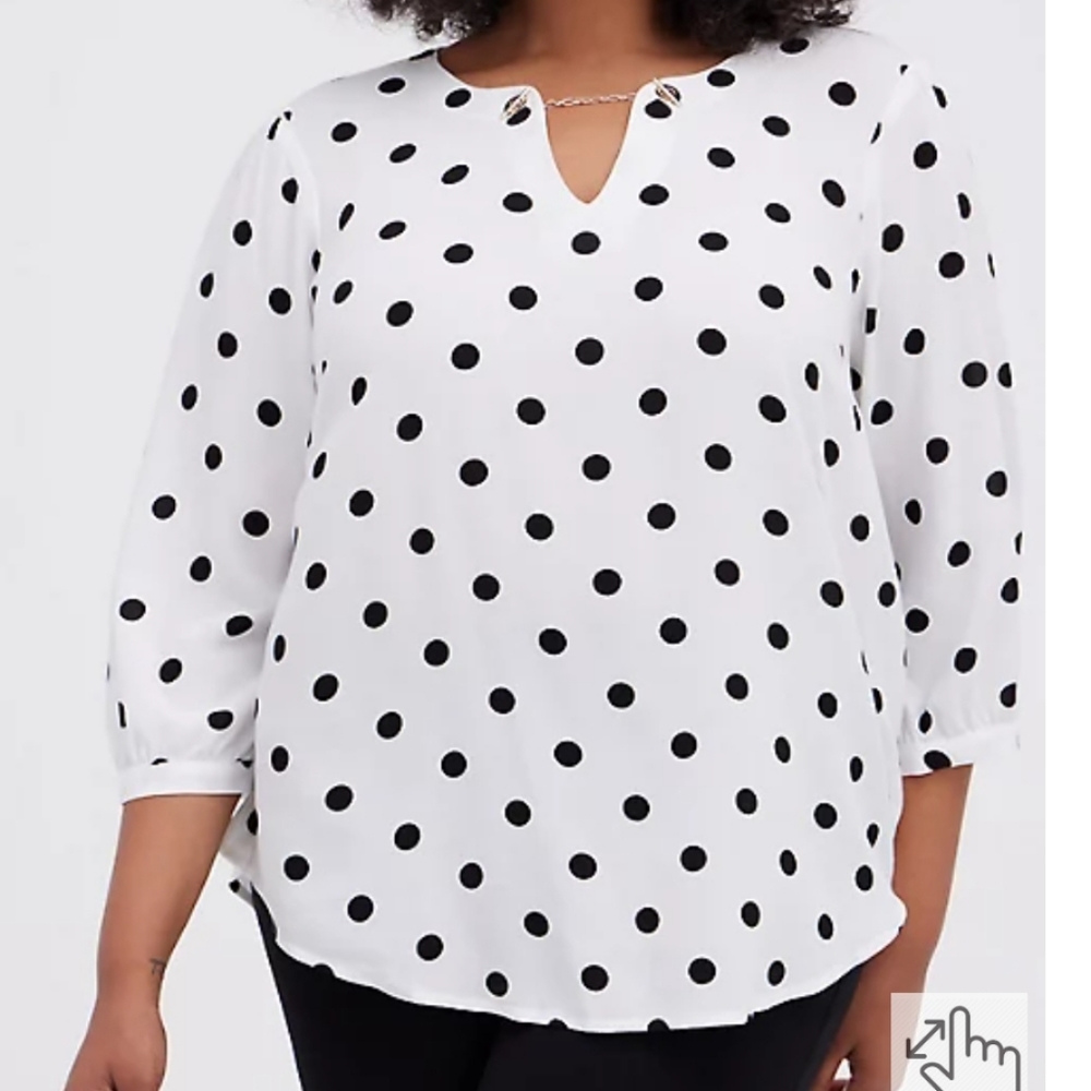 Torrid NWT Polka Dot Blouse